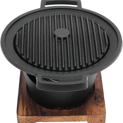 Portable Korean Barbecue Grill Non Stick BBQ Gril Mini One Person Barbecue Grill Household Korean BBQ Grill for Indoor and Outdoor Grilling
